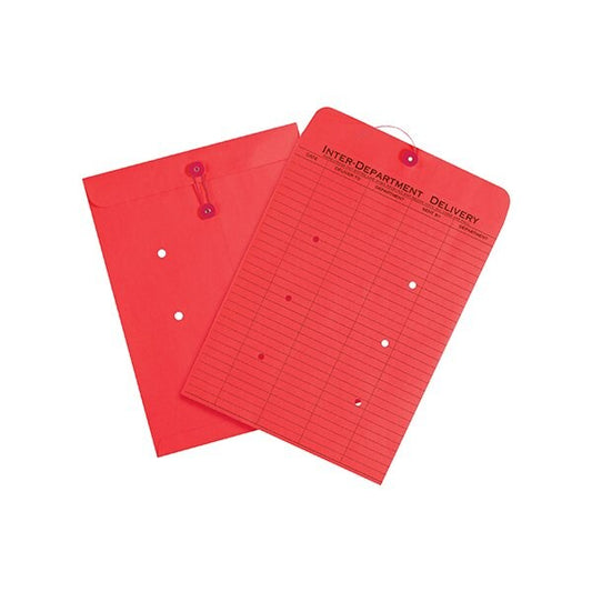 10 x 13'' Red Inter-Department Envelopes, 100PK