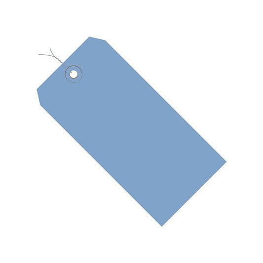 2 3/4 x 1-3/8'' Dark Blue 13 Pt. Shipping Tags - Pre-Wired, 1000PK