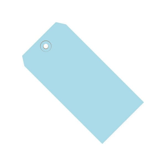 3 3/4 x 1-7/8'' Light Blue 13 Pt. Shipping Tags, 1000PK