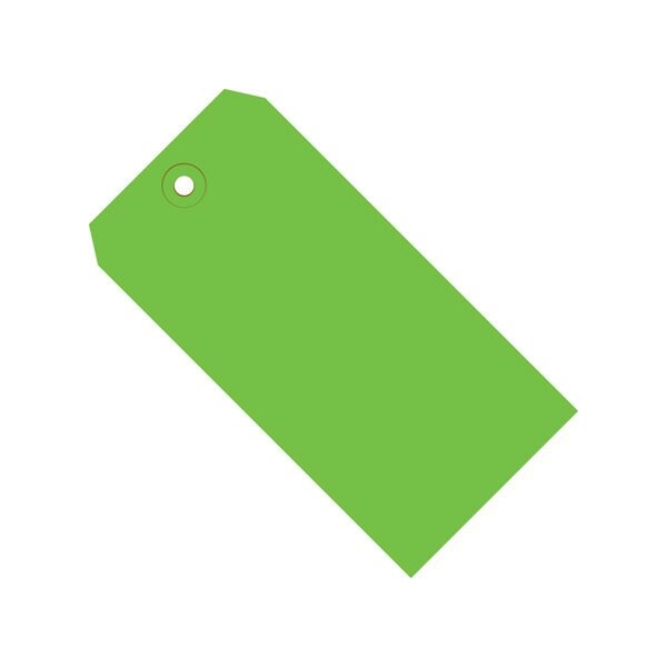 6 1/4 x 3 1/8'' Green 13 Pt. Shipping Tags, 1000PK
