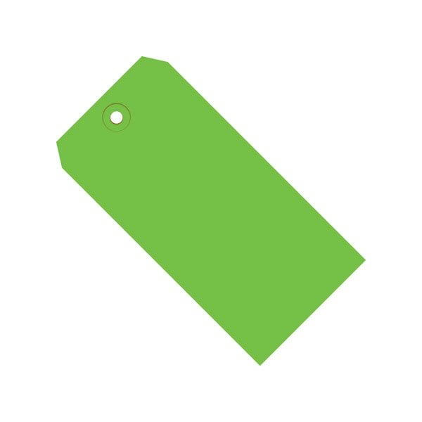 3 1/4 x 1 5/8'' Green 13 Pt. Shipping Tags, 1000PK