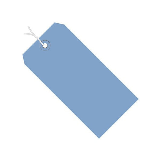 4 1/4 x 2 1/8'' Dark Blue 13 Pt. Shipping Tags - Pre-Strung, 1000PK