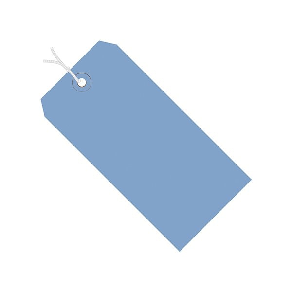 3 3/4 x 1-7/8'' Dark Blue 13 Pt. Shipping Tags - Pre-Strung, 1000PK