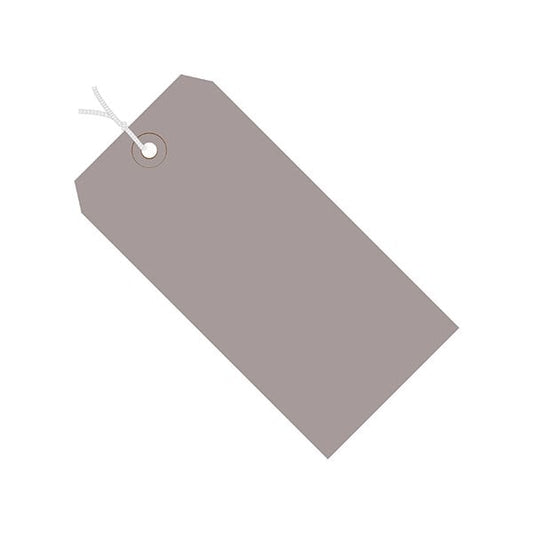 4 3/4 x 2-3/8'' Gray 13 Pt. Shipping Tags - Pre-Strung, 1000PK