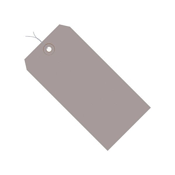 5 1/4 x 2 5/8'' Gray 13 Pt. Shipping Tags - Pre-Wired, 1000PK
