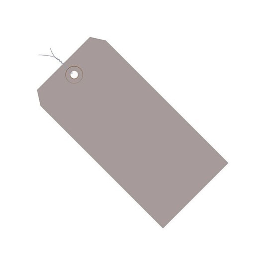 5 1/4 x 2 5/8'' Gray 13 Pt. Shipping Tags - Pre-Wired, 1000PK