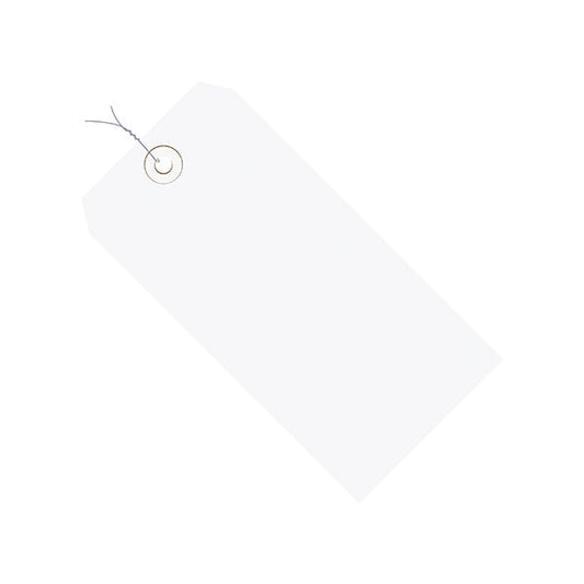 2 3/4 x 1-3/8'' White 13 Pt. Shipping Tags - Pre-Wired, 1000PK