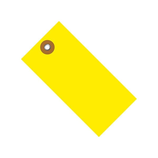 3 1/4 x 1 5/8'' Yellow Tyvek Shipping Tag, 100PK
