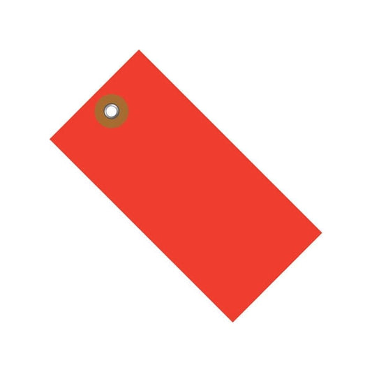 5 3/4 x 2-7/8'' Red Tyvek Shipping Tag, 100PK