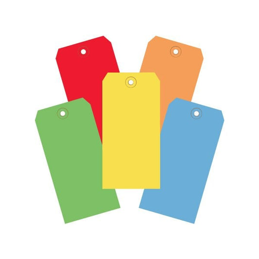4 3/4 x 2-3/8'' Assorted Color 13 Pt. Shipping Tags, 1000PK