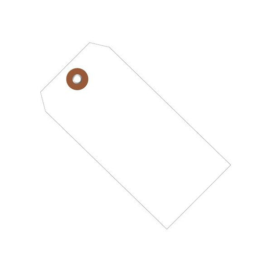 4 3/4 x 2-3/8'' White Plastic Shipping Tags, 100PK