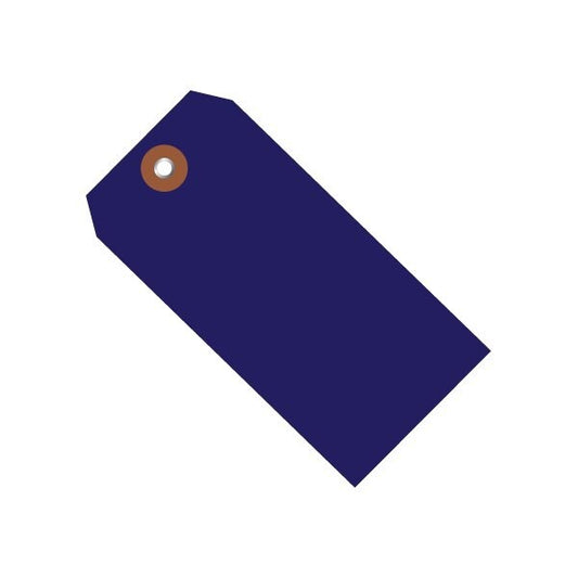 6 1/4 x 3 1/8'' Blue Plastic Shipping Tags, 100PK