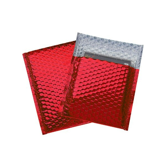7 x 6 3/4'' Red Glamour Bubble Mailers, 72PK