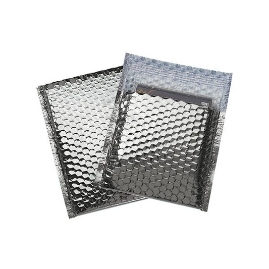 7 x 6 3/4'' Silver Glamour Bubble Mailers, 72PK