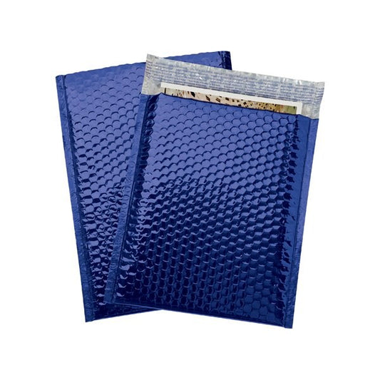 9 x 11-1/2'' Blue Glamour Bubble Mailers, 100PK