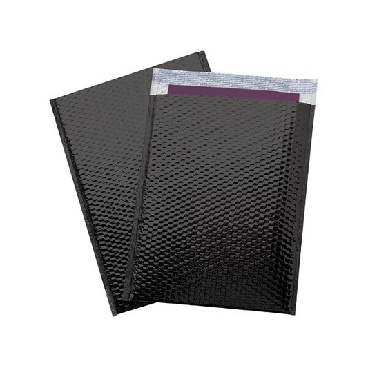 13 x 17-1/2'' Black Glamour Bubble Mailers, 100PK