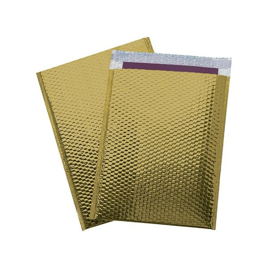 13 x 17-1/2'' Gold Glamour Bubble Mailers, 100PK