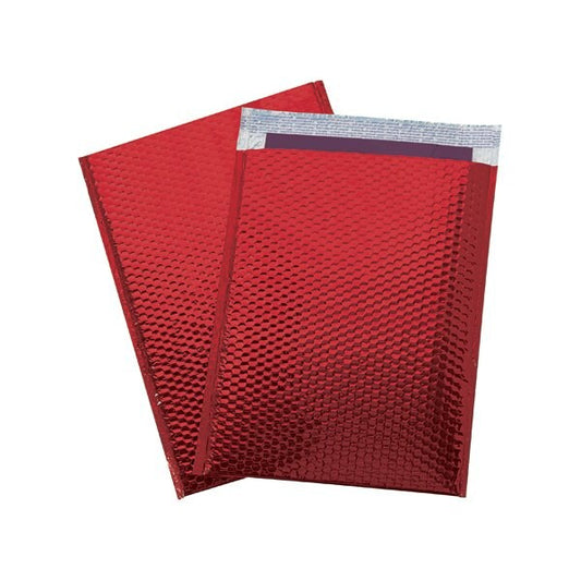 13 x 17-1/2'' Red Glamour Bubble Mailers, 100PK