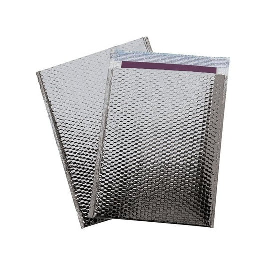 13 x 17-1/2'' Silver Glamour Bubble Mailers, 100PK
