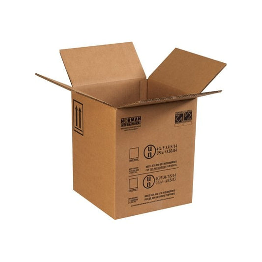 12-1/2 x 12-1/2 x 15 1/8'' 1 - 5 Gallon Plastic Pail Haz Mat Boxes, 10PK