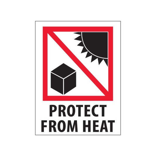 3 x 4'' - ''Protect from Heat'' Labels