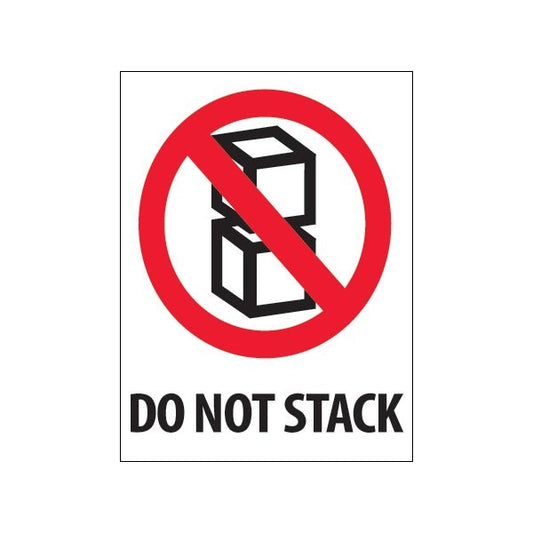 3 x 4'' - ''Do Not Stack'' Labels