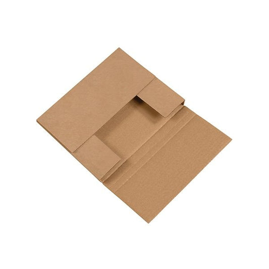 10-1/4 x 8-1/4 x 1-1/4'' Kraft Easy-Fold Mailers, 50PK