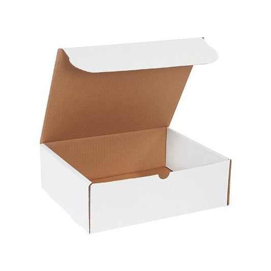 11-3/4 x 10-3/4 x 4'' White Literature Mailers, 50PK
