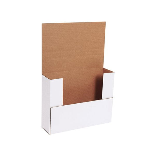 11 x 8-1/2 x 3'' White Easy-Fold Mailers, 50PK