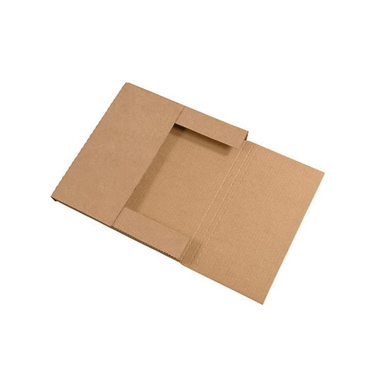 12-1/2 x 12-1/2 x 1'' Kraft Easy-Fold Mailers, 50PK