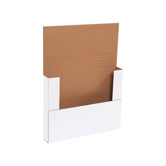 14-1/4 x 11-1/4 x 2'' White Easy-Fold Mailers, 50PK