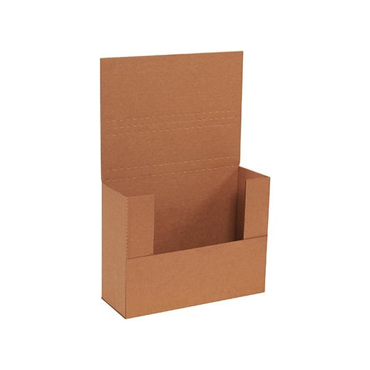 11 1/8 x 8-5/8 x 4'' Kraft Easy-Fold Mailers, 50PK