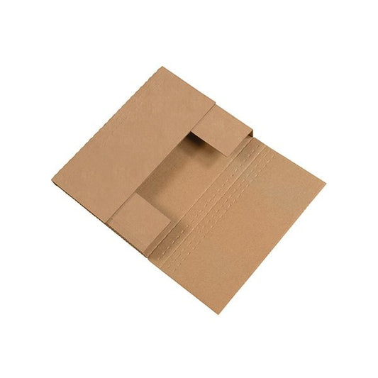 12 1/8 x 9 1/8 x 2'' Kraft Easy-Fold Mailers, 50PK