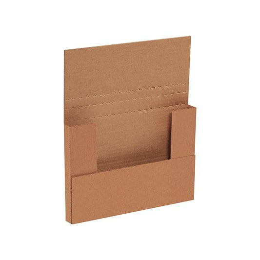 9-5/8 x 6-5/8 x 1-1/4'' Kraft Easy-Fold Mailers, 50PK