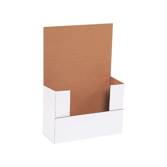9-1/2 x 6-1/2 x 3-1/2'' White Easy-Fold Mailers, 50PK