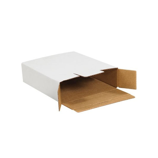 11 1/8 x 8-5/8 x 2-1/2'' White Side Loading Locking Mailers, 50PK