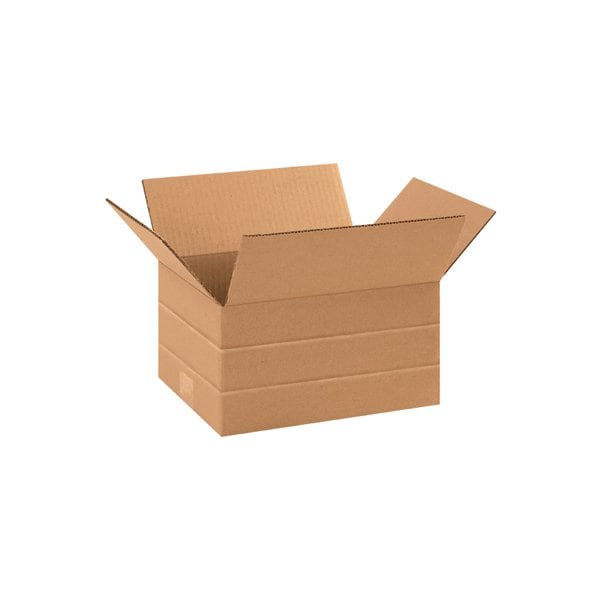 10 x 8 x 6'' Multi-Depth Corrugated Boxes, 25PK