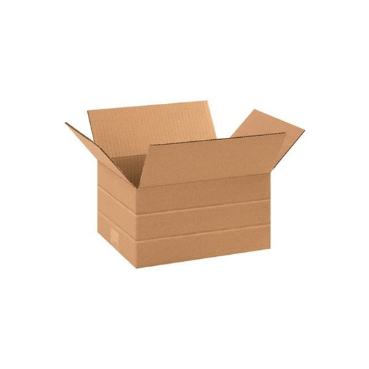 10 x 8 x 6'' Multi-Depth Corrugated Boxes, 25PK