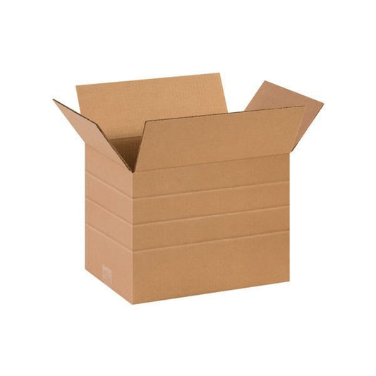 14 x 10 x 10'' Multi-Depth Corrugated Boxes, 25PK