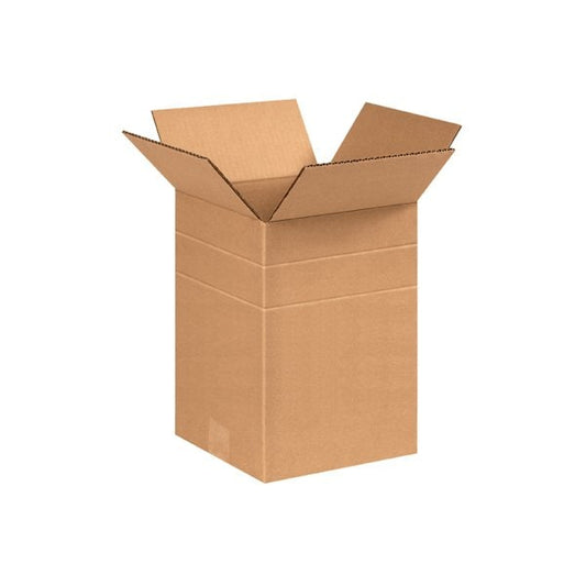 8-1/2 x 8-1/2 x 12'' Multi-Depth Corrugated Boxes, 25PK