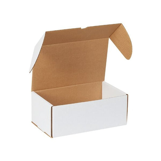 11-3/4 x 7-1/4 x 4-3/4'' White Outside Tuck Mailers, 25PK