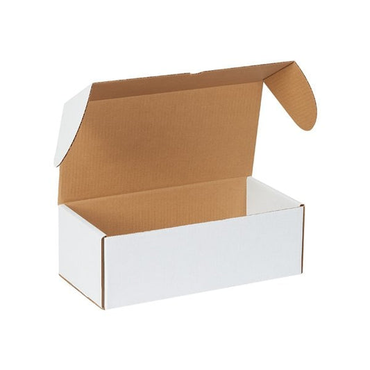 14-1/2 x 7-1/4 x 5'' White Outside Tuck Mailers, 25PK