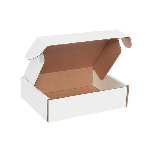 11 1/8 x 8-3/4 x 3'' White Deluxe Literature Mailers, 50PK