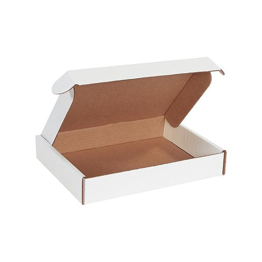 12 1/8 x 9-1/4 x 2'' White Deluxe Literature Mailers, 50PK