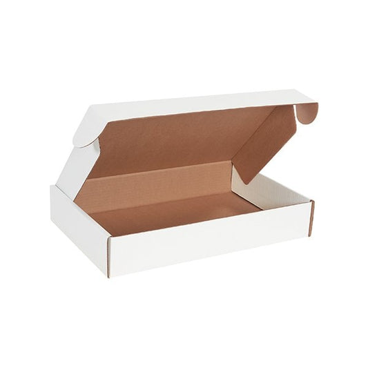 17 1/8 x 11 1/8 x 3'' White Deluxe Literature Mailers, 50PK