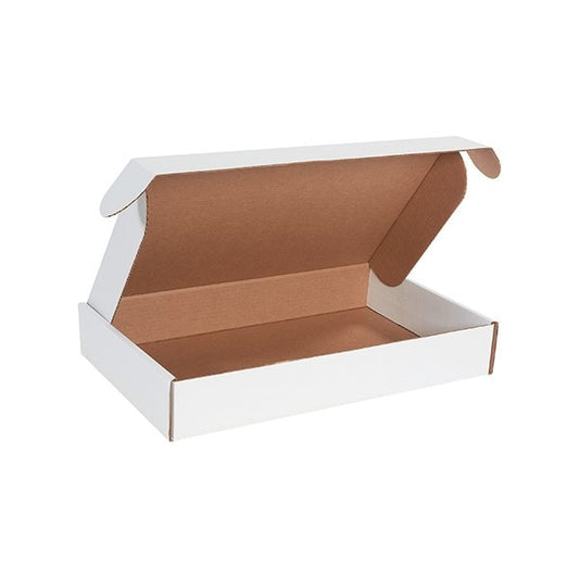 19 x 12 x 3'' White Deluxe Literature Mailers, 25PK