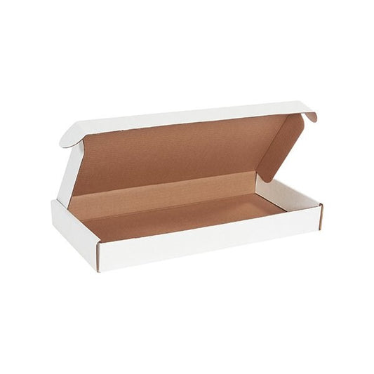 19 1/8 x 9 1/8 x 2-3/16'' White Deluxe Literature Mailers, 50PK