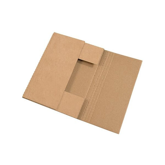15 x 11 1/8 x 2'' Kraft Easy-Fold Mailers, 50PK