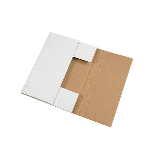 15 x 11 1/8 x 2'' White Easy-Fold Mailers, 50PK