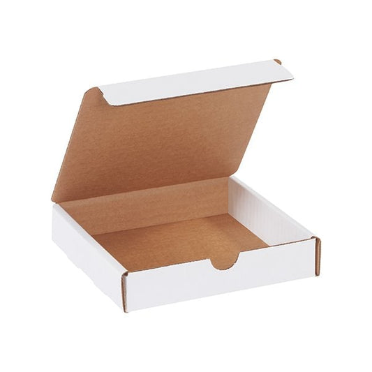 6 x 6 x 1-1/4'' White Literature Mailers, 50PK